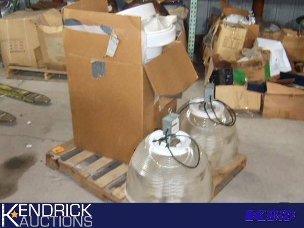 Pallet of Various Sized Industrial Dome Lighting Units