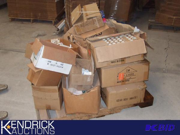 Pallet of Parts, Porcelain Sockets, and Brackets for Fixtures