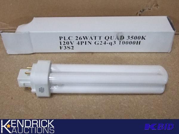 300 New Light Bulbs PLC 26W QUAD 3500K 120V 4 PIN