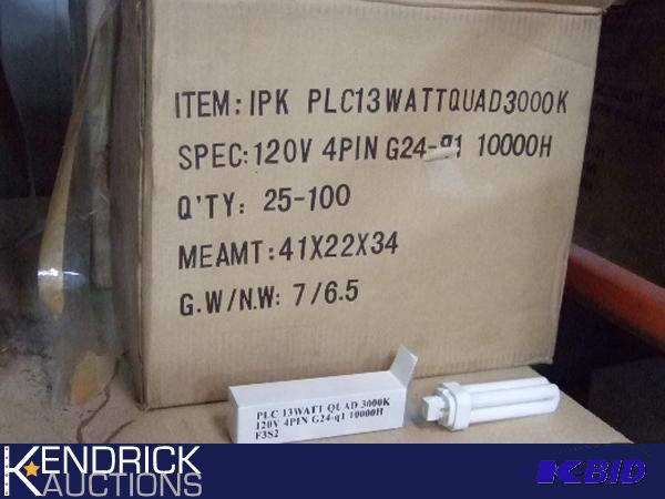 200 New Light Bulbs PLC 13W QUAD 3000K 120V 4 PIN