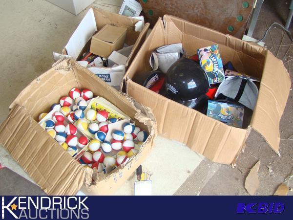 Lot of New Pocket Knives, Hacky Sacks, and Cap Caddies