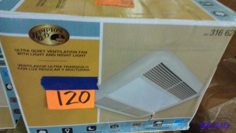 lot 120 image: Ventilation Fan with Light and Night Light. U...
