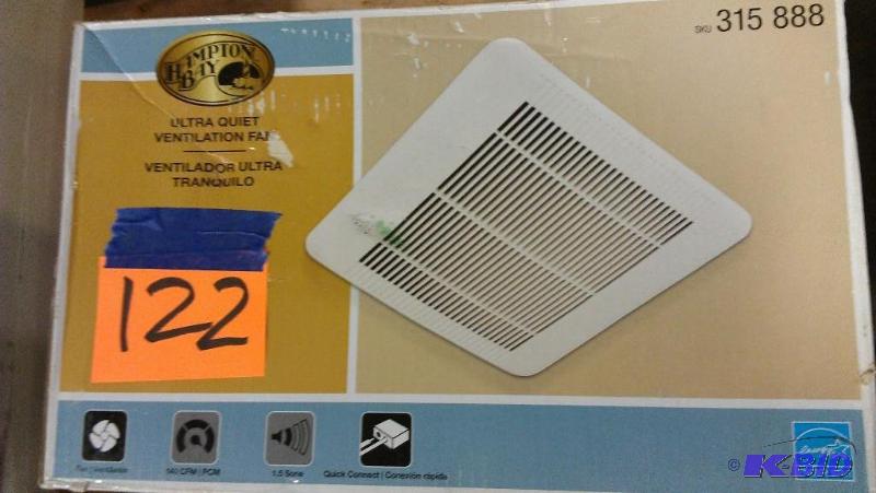 lot 122 image: Ventilation Fan. Hampton Bay ultra quiet. Vie...