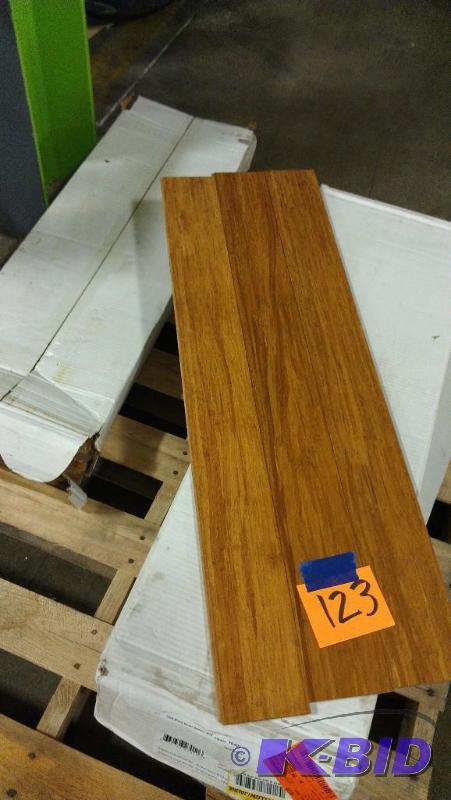 lot 123 image: Solid Woven Bamboo Flooring. 3 Boxes of 24 pc...
