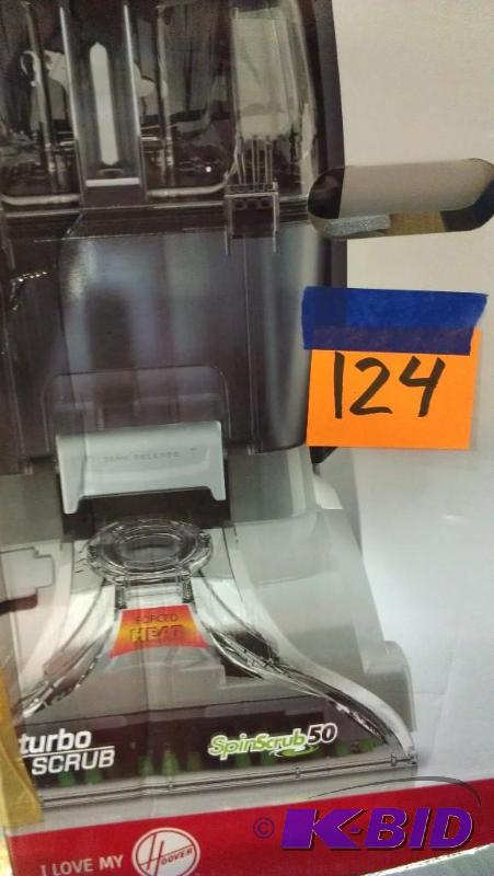 lot 124 image: Hoover Turbo Scrub Floor Washer. View photos....