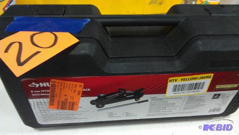 lot 20 image: 2-Ton Hydraulic Jack in case. Hardware store ...