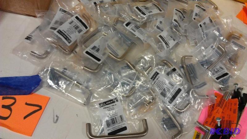 lot 37 image: 4" Drawer Pulls. Satin Nickel. Lots of t...
