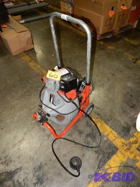 lot 60 image: RIGID Drain Auger.. Runs well, but the end pi...