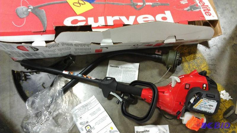 lot 8 image: Gas Weed Whacker. Curved String Trimmer. Hard...