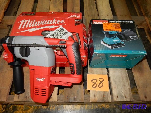 lot 88 image: Rotary Hammer and Finishing Sander
