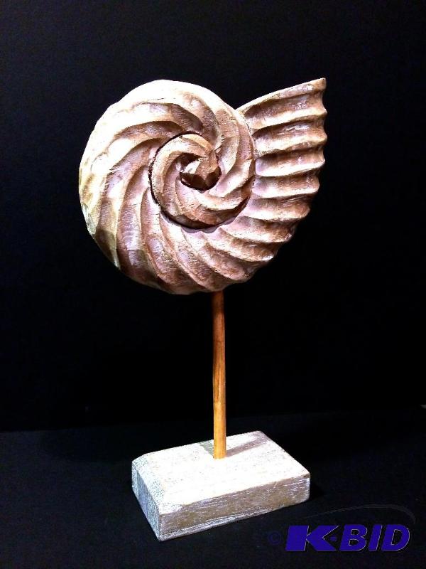lot 13 image: Wooden shell decorative piece