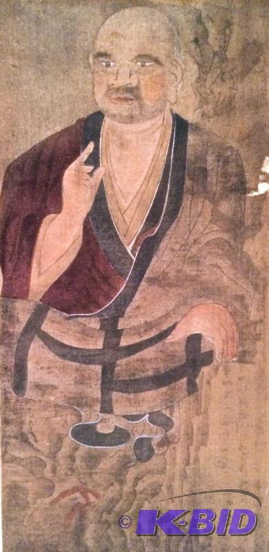 lot 28 image: Original Monk Japanese Woodblock Print