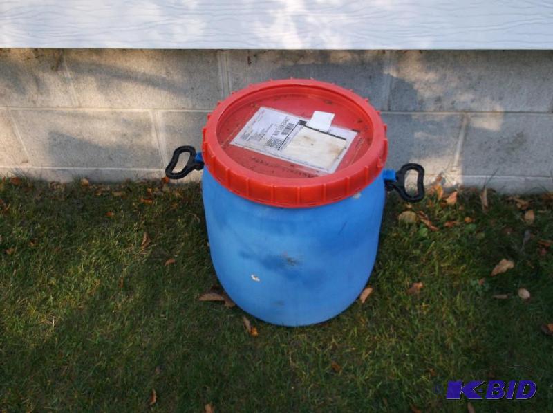lot 112 image: 15 gallon food grade barrel with screw on lid...