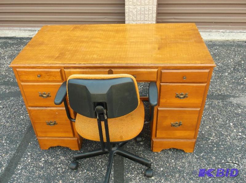 lot 12 image: Student desk measuring 46 12" L x24 12...