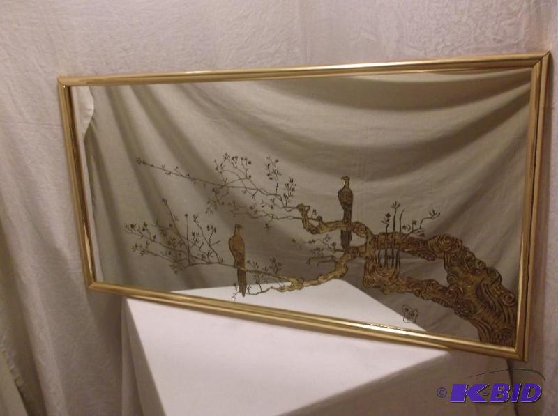 lot 13 image: Beautiful decorative mirror measuring 49 34&...