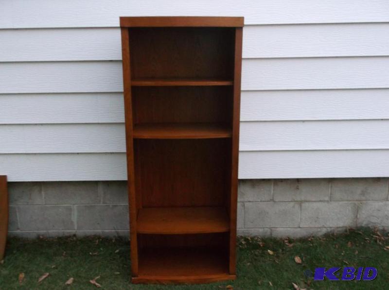 lot 20 image: Nice oak 3 shelf book case measuring 24 12&q...