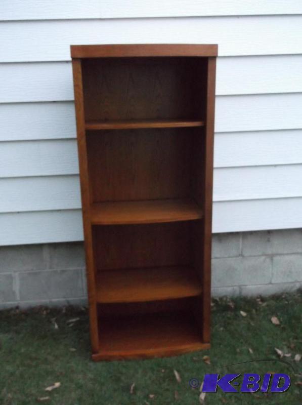 lot 21 image: Nice oak 3 shelf book case measuring 24 12&q...
