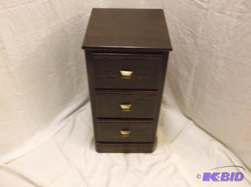 lot 27 image: Nice 3 drawer phone stand 13 34" W x 13...