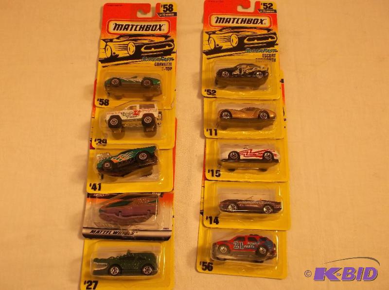 lot 35 image: 10 collectable Matchbox cars new in package....