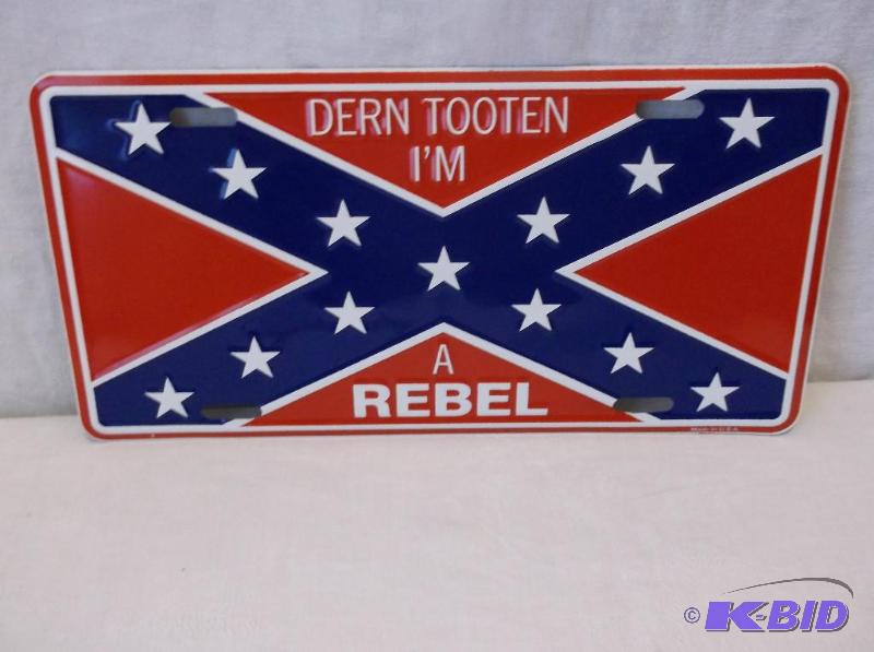 lot 44 image: Collectable embossed license plate sign....