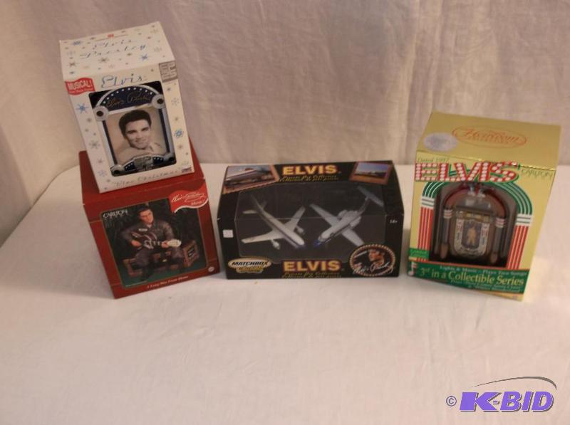 lot 64 image: Collectable Elvis Matchbox jets & 3 music...