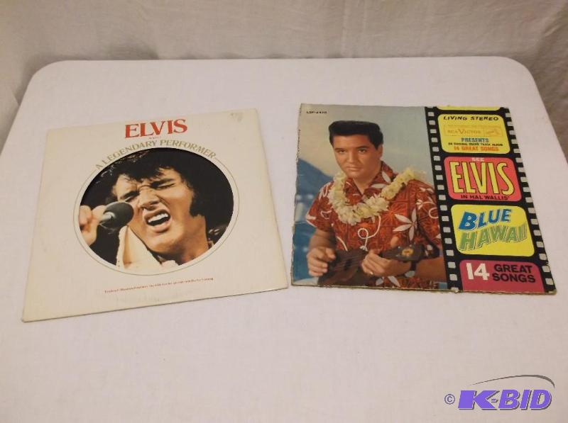 lot 68 image: Collectable Elvis records Blue Hawaii,A Legen...