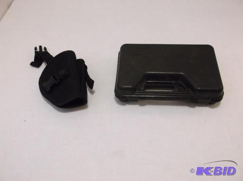 lot 82 image: Hard gun case & holster both in great usa...