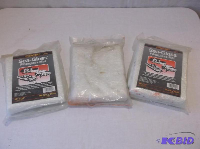 lot 89 image: Sea-Glass fiberglass mat 3 packs one has been...