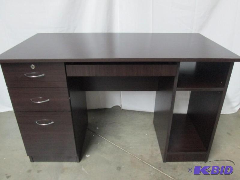 lot 12 image: MyHome Computer Desk w 3 Drawers