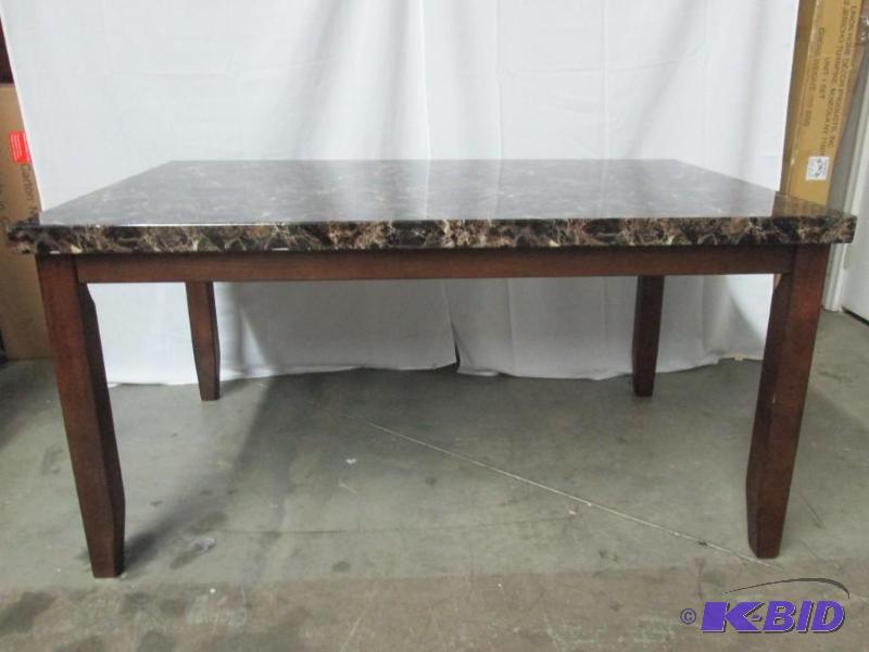lot 13 image: Signature Design by Ashley Faux Marble Top Table