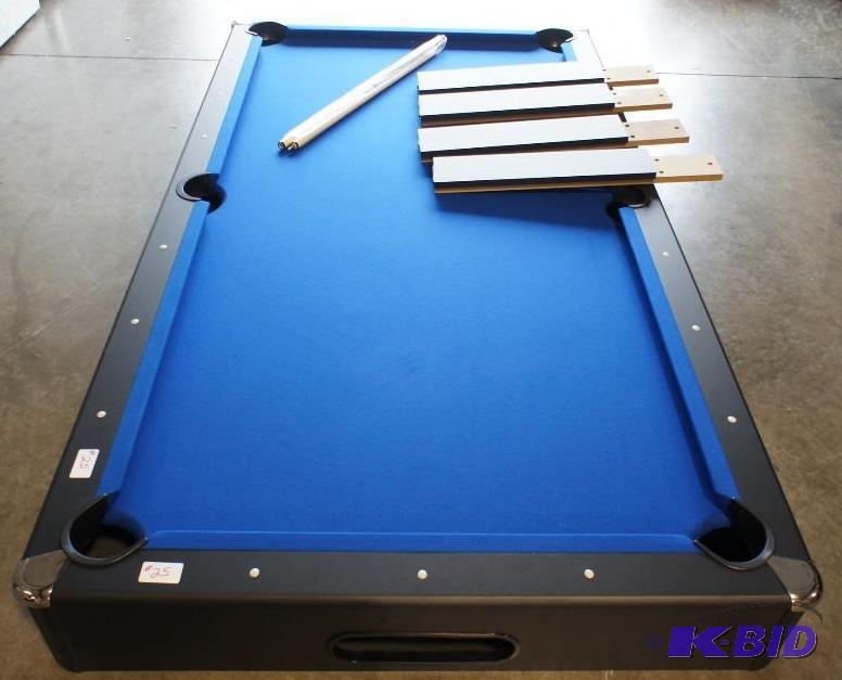 New Pool Table with felt blue top. Dimensions...