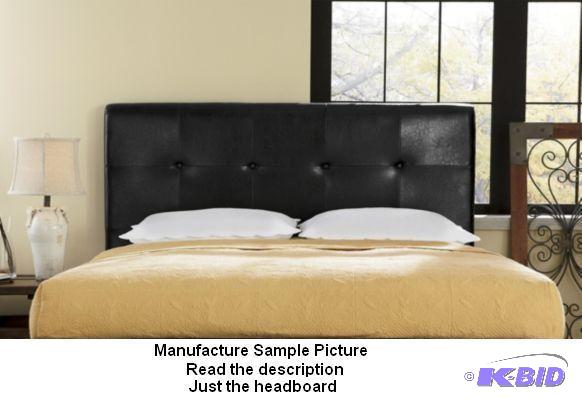 lot 139 image: Vinyl Platform Headboard - Headboard Only - Q...