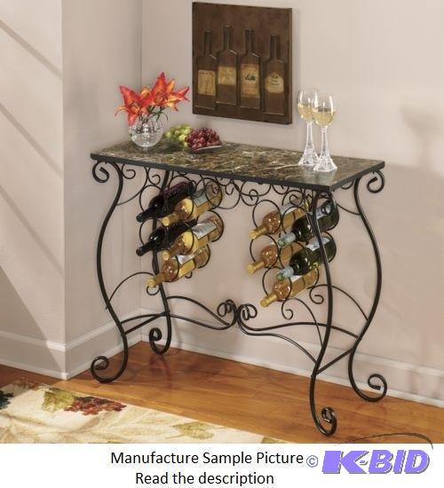 lot 160 image: Faux Marble Scroll Wine Rack - A faux marble ...
