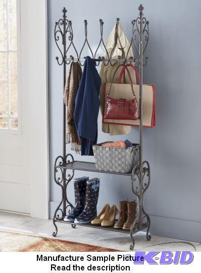 lot 180 image: Fairchild Metal Hall Tree - Maximum versatili...