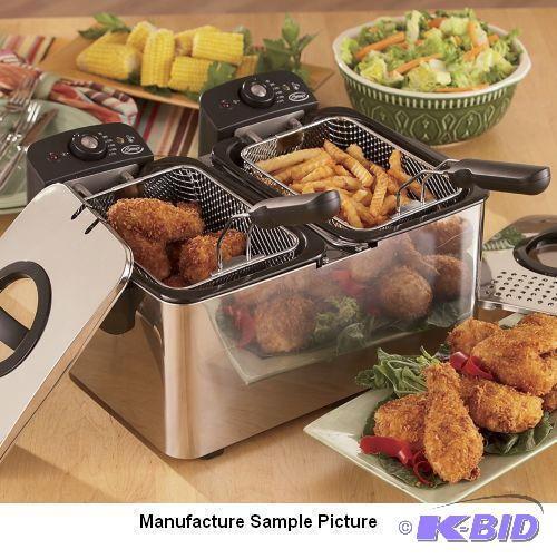 lot 29 image: Ginnys Brand Dual Basket 6 Quart Deep Fryer -...