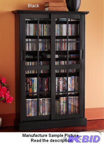 lot 59 image: Sliding Glass Door Cabinet Exclusive - Black ...