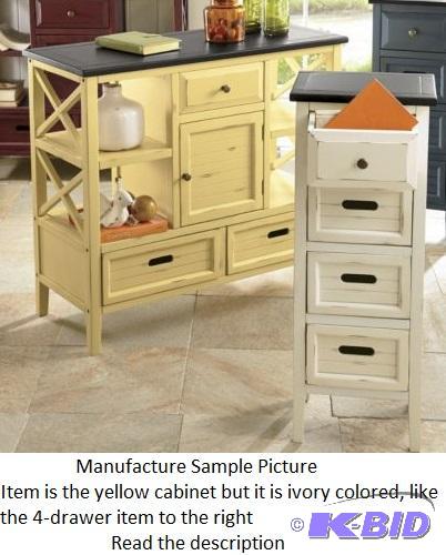 lot 86 image: Ivory Console Cabinet - Item is Ivory - ...