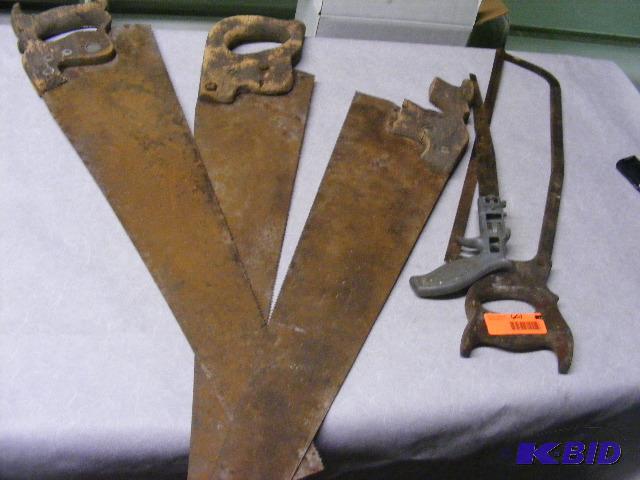 lot 601 image: 5 saws...