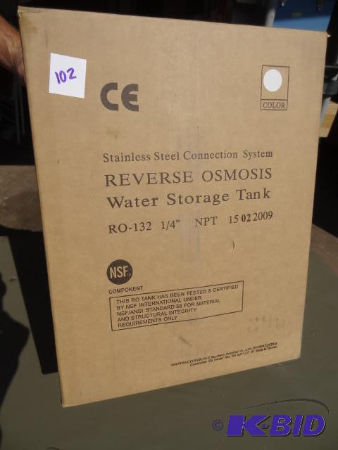 lot 102 image: New NSF reverse osmosis water storage tanks. ...