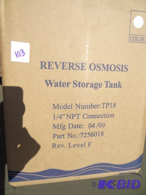 lot 103 image: New NSF reverse osmosis water storage tanks. ...
