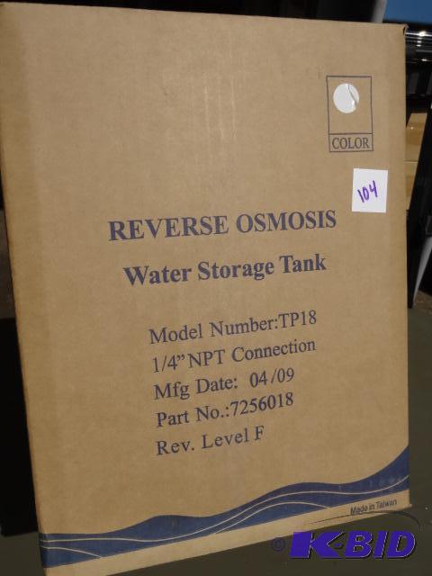 lot 104 image: New NSF reverse osmosis water storage tanks. ...