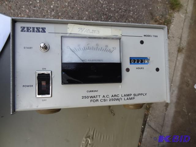 lot 11 image: Zeiss 1166 250 watt A.C. arc lamp supply...