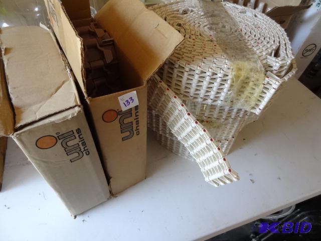 lot 133 image: 6 misc plastic conveyor chain...