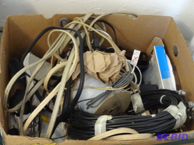 lot 182 image: Box of misc electrical cords...