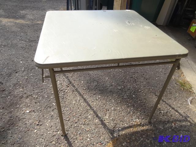 lot 259 image: Folding card table...