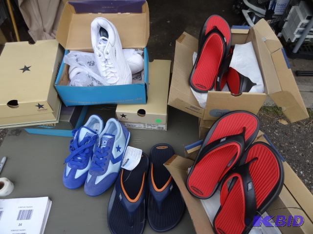 lot 33 image: 7 pair shoes and sandals. Misc sizes. New...
