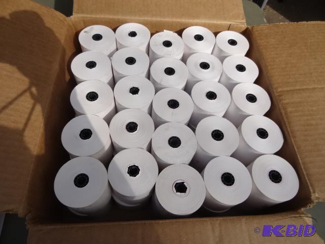 lot 82 image: Thermal paper rolls. 2 14 x 200. Qty 50...