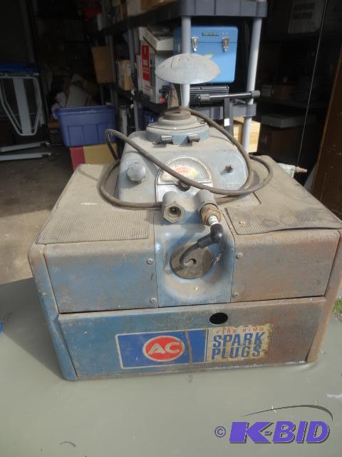 lot 88 image: Vintage AC Delco spark plug tester cleaner...