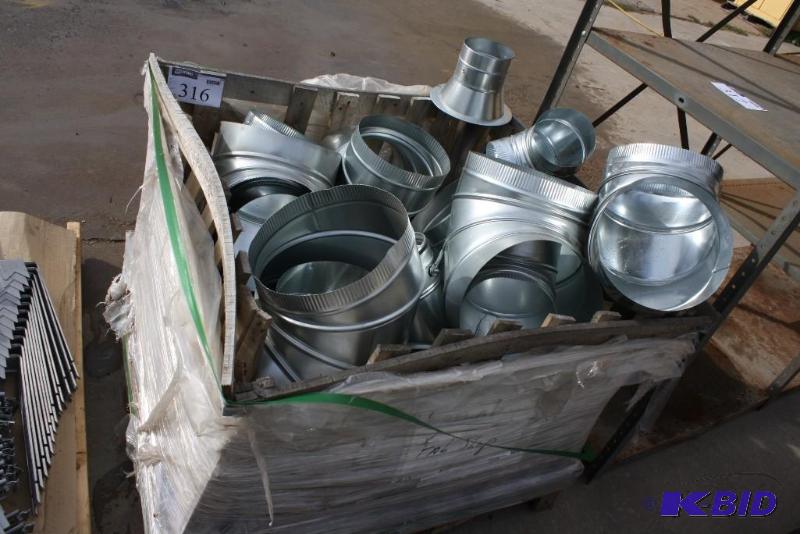 lot 316 image: Box Lot of Metal Elbows Miscellaneous Sizes ...