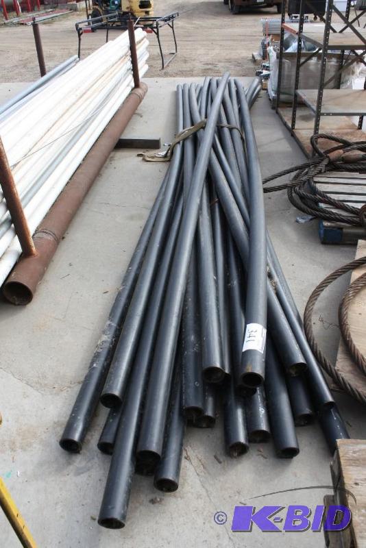 lot 341 image: Lot of (app. 19) PVC pipe black 20" x ...